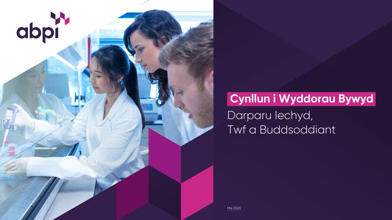 Cynllun i Wyddorau Bywyd Darparu Iechyd, Twf a Buddsoddiant