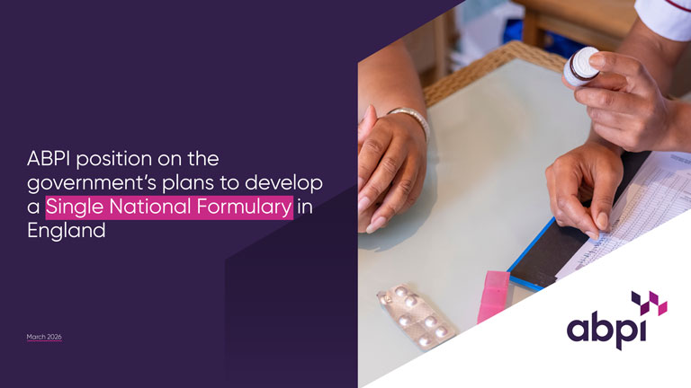 ABPI position on the government’s plans to develop a Single National Formulary in England
